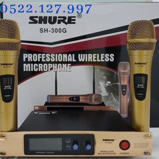 Micro không dây SHURE SH 300G cao cấp loại 1, sản phẩm dành cho dàn âm thanh gia đình karaoke