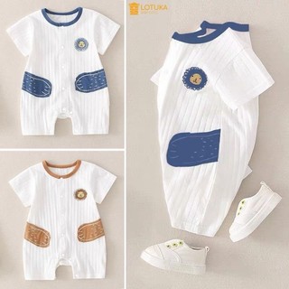 Body Đùi Sư Tử Cotton Thông Hơi LOTUKA Cho Bé, Bodysuit Cho Bé Trai Bé Gái, Áo Hè, Quần Áo Trẻ Em Size 3-12kg
