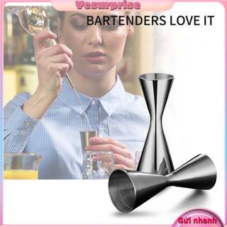 Yesurprise Thép không gỉ Đo Cốc Hai Đầu Thanh Đảng Rượu Cocktail Shaker Jigger