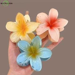 8cm kẹp tóc cỡ lớn hình hoa màu gradient thời trang cho nữ