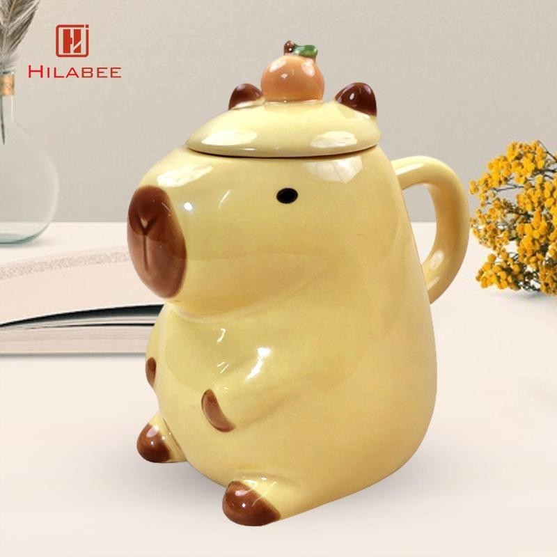 Cốc Capybara, Cốc Capybara thẩm mỹ dễ thương, Cốc uống nước Capybara có tay cầm dễ cầm, Cốc cà phê Capybara