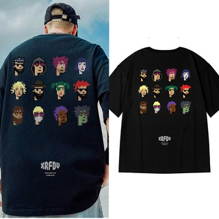 áo phông nam big size có size lớn M-8xl Áo Thun Thể Thao Plus Size Tay Ngắn Cổ Tròn in hình 12 nhân vật khảm Áo thun