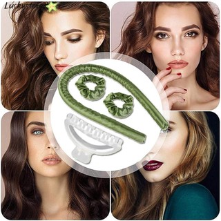 Bộ Phụ Kiện Gồm Băng Đô Và Dây Ruy Băng Lụa Mềm Dùng Để Uốn Tóc Tạo Kiểu Tiện Dụng
