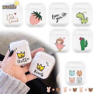 Vỏ bọc silicone bảo vệ hộp tai nghe in hình ảnh xinh xắn dễ thương cho Apple AirPods 1 2