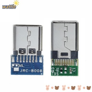 1 đầu nối usb 3.1 type c 12/24 chấu chuyển đổi bo mạch pcb vỏ đồng truyền dữ liệu sạc đa năng