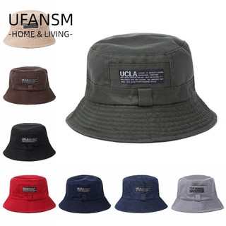 UFANSM vành rộng bằng cotton chống nắng thêu chữ thời trang cao cấp cho nam nữ