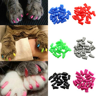 20 Chiếc Thú Cưng Chó Mèo Paw Móng Vuốt Chống Trầy Xước Silicon Mềm Mũ Móng Tay Vỏ Bảo Vệ Cho Gia Đình