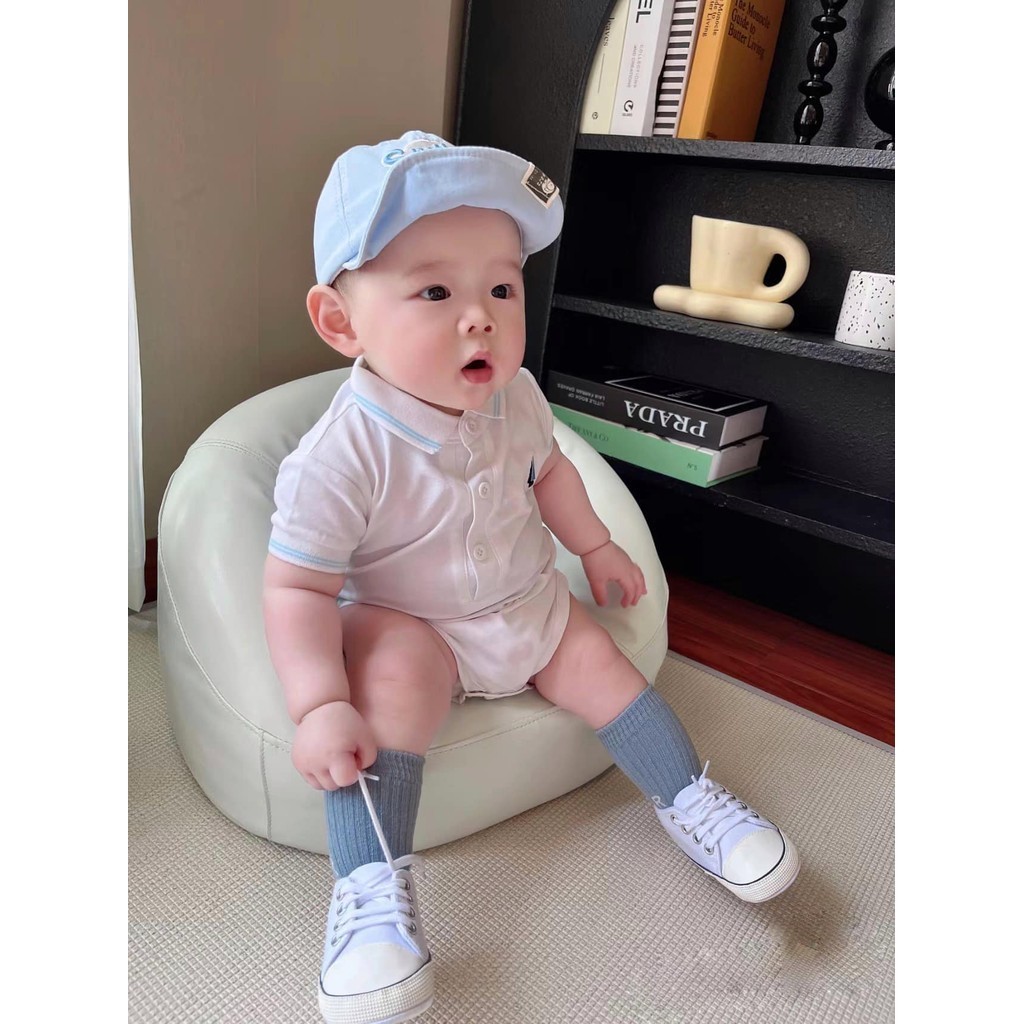 Bodysuit Dáng Polo Thêu Ngực Cho Bé Mềm Mát Nhẹ Dịu Mùa Hè 2024 BiBo Kids BD33