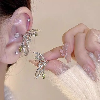 Kẹp tai bướm kim loại Zircon nữ đơn giản mọi thứ có bông tai