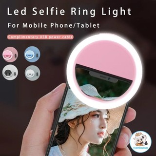 Mini selfie ring light 3 gear di động selfie fill light led ring light tiktok live broadcast usb sạc điện thoại camera