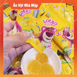 Kẹo dẻo lotso gấu dâu vị chanh chua ngọt lẻ 1 viên
