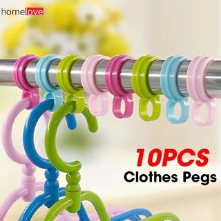 10 chiếc quần áo chống gió chốt sấy quần áo khóa móc treo chống gió móc giặt móc kẹp nhựa móc áo khóa chống gió homelove