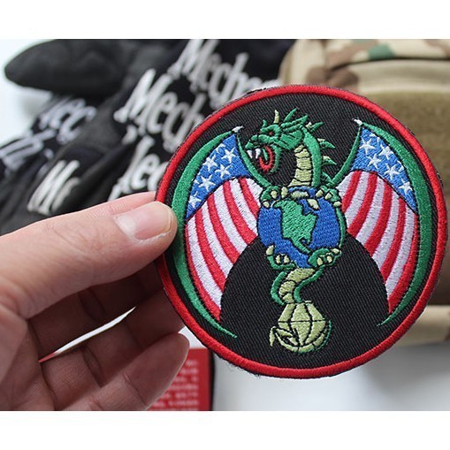 Patch vải velcro rồng Mỹ dán ba lô, nón , quần áo , túi xách