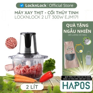Máy xay thịt cối thủy tinh LocknLock 2L đa năng lưỡi dao sắc, 2 cấp độ xay mịn và nhanh chóng EJM171 - HAPOS KIDS