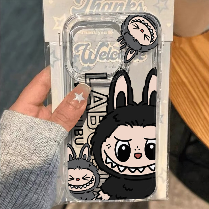 ốp lưng iPhone 11 12 13 14 15 16 Pro Max Cute cartoon Bubble Matt LABUBU Tương thích với iPhone 11 1