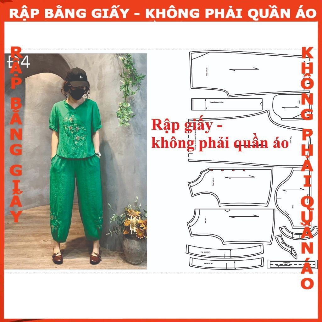 Rập giấy A0  mã 1697 - Rập bộ lưng thun