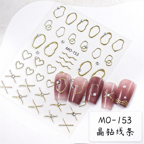 Sticker metal nổi 5D dán móng [sale]
