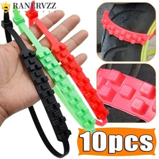 Ranervzz 10 dây xích lốp xe ô tô, dây buộc cáp lốp chống trượt chắc chắn urethane, phụ kiện khẩn cấp lốp xe tuyết chống trơn trượt bánh xe thắt lưng xe máy