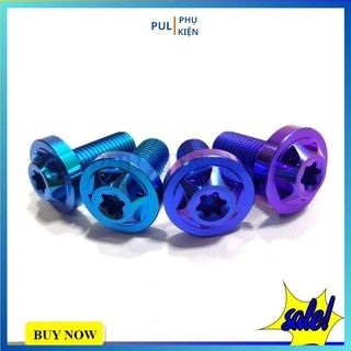 Ốc titan gr5 10li25 giá 1 con bắt chân gương heo dầu...trang trí làm đẹp xe Exciter Winner Sirius...