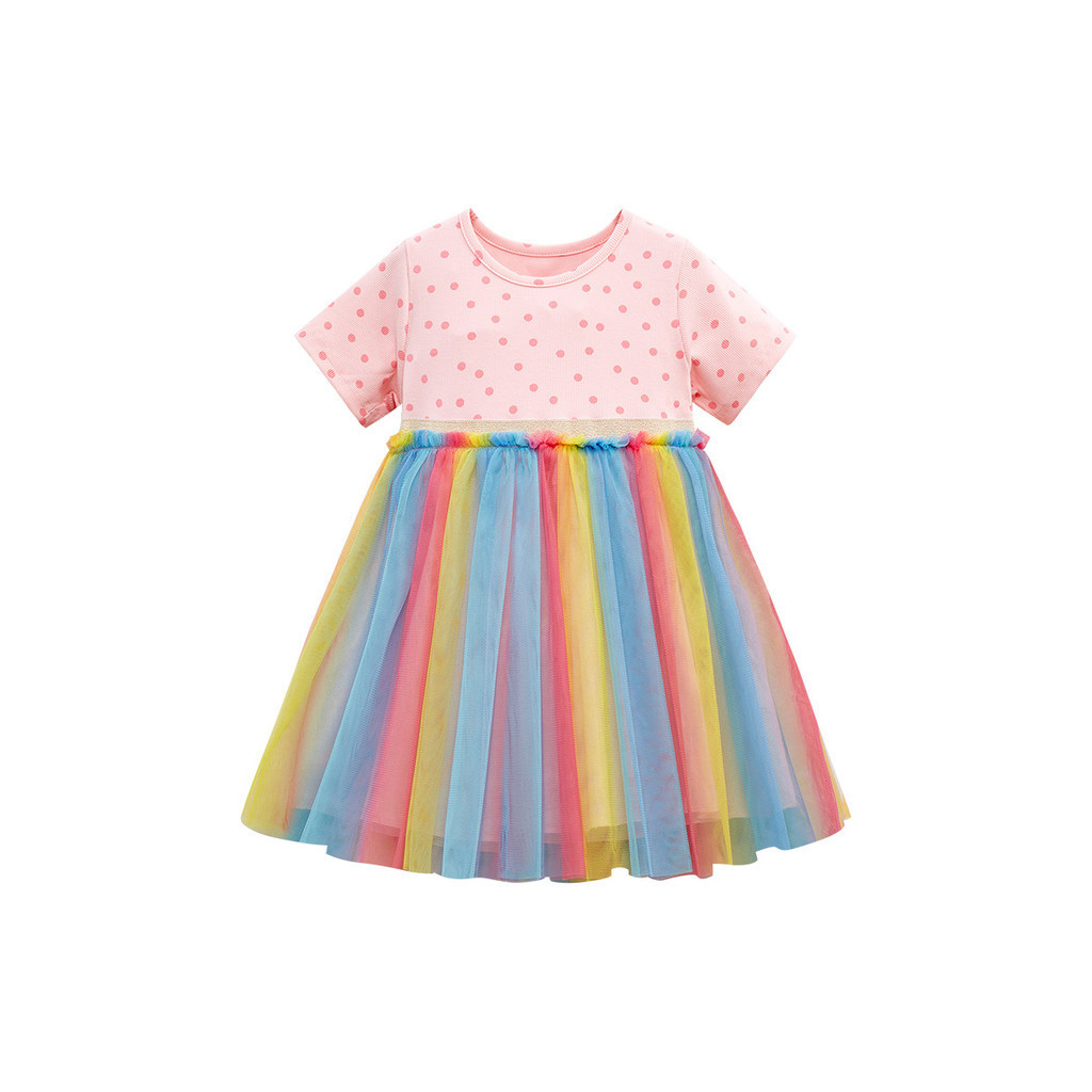 Đầm Công Chúa Tay Dài Chất Liệu cotton Thêu Họa Tiết Xinh Xắn Cho Bé Gái