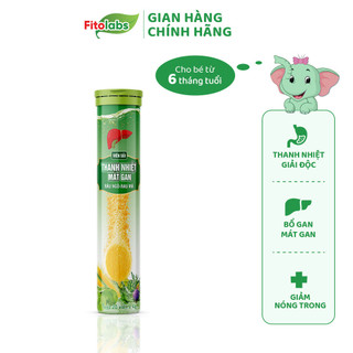 Sủi thanh nhiệt mát gan râu ngô rau má Fitolabs giảm nóng trong, tăng cường chức năng gan tuýp 20 viên FITO23