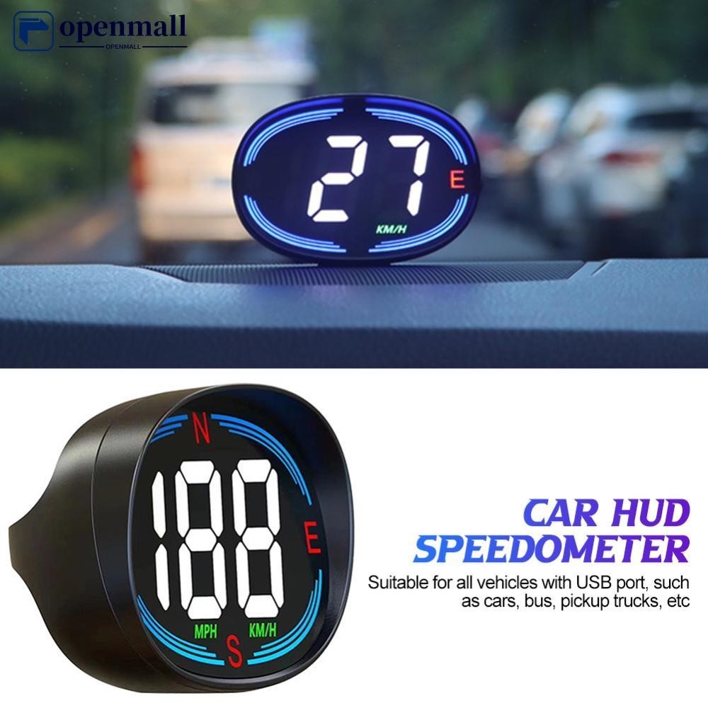 Openmall Ô Tô HUD Đầu Lên Màn Hình Xe Kỹ Thuật Số GPS Đồng Hồ Đo Tốc Độ La Bàn Cổng USB La Bàn Đồng Hồ Đo Tốc Độ Với Đèn Khí Quyển R2U4