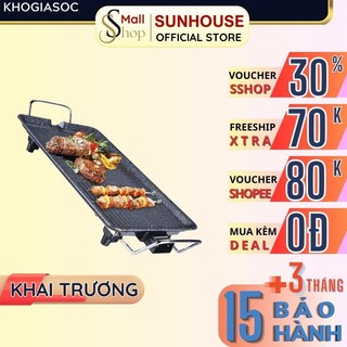 Vỉ nướng điện không khói Sunhouse Chính hãng 1500W, tiết kiệm điện, dễ vệ sinh SHD4607 - BH 15 THÁNG - SSHOP OFFICIAL