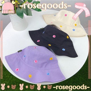 Mũ xô ROSE Mũ chống nắng thời trang Mũ chống nắng thêu hoa
