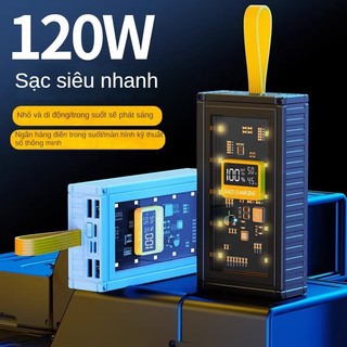 Sạc Dự Phòng trong suốt 50000Mah Siêu Nhanh Có Dây Công Suất Lớn Cho Điện Thoại Di Động