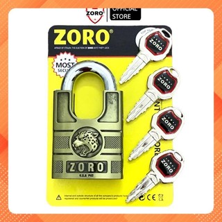 Ổ khóa chống cắt ZORO 6 phân đầu báo chìa kiếm càng chống cắt -thép chống gỉ- Khoá cửa chống trộm cao cấp - ổ khóa ZORO