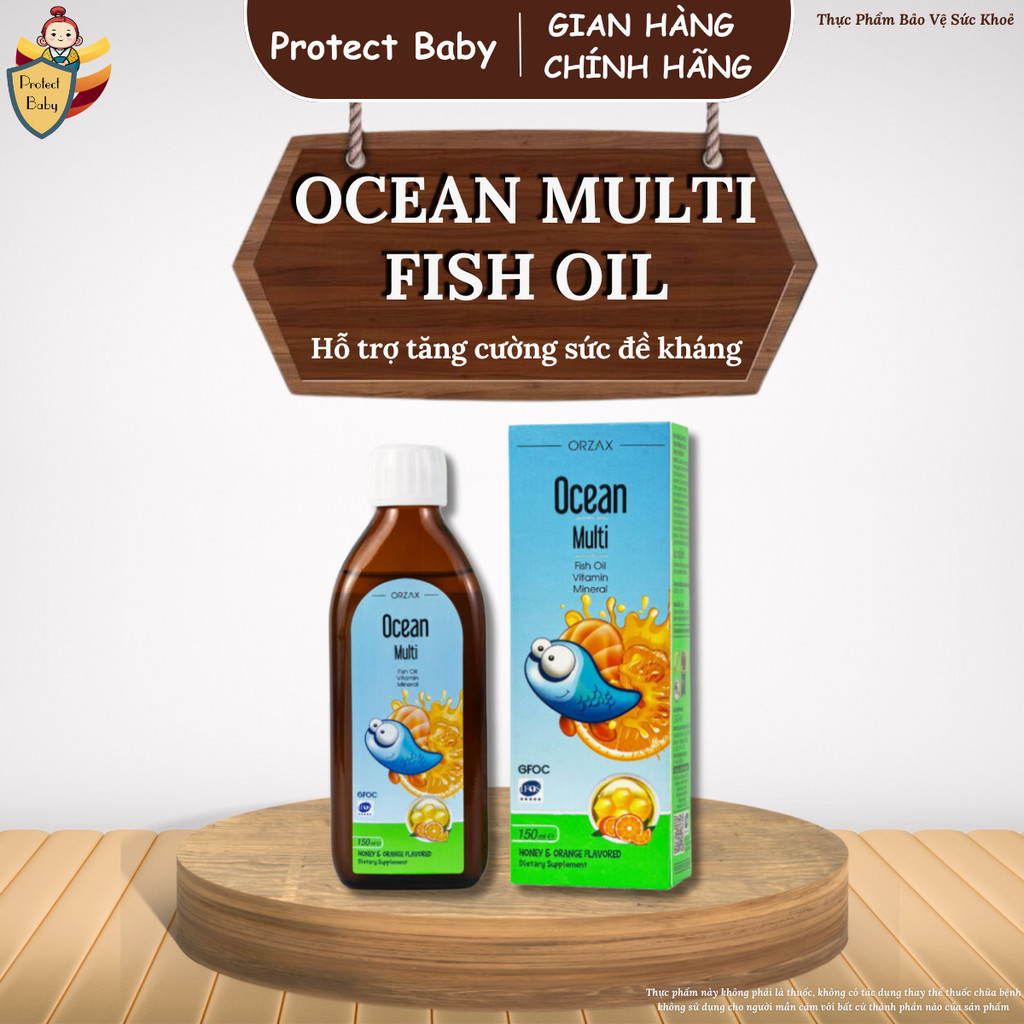 OCEAN MULTI FISH OIL VITAMIN MINERAL - Bổ sung Omega3, Vitamin, Khoáng chất cho bé