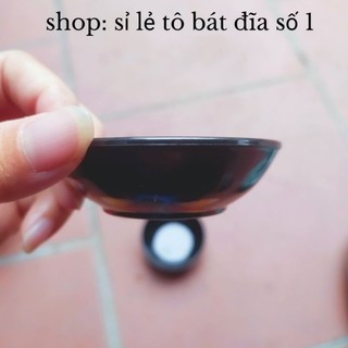 (combo 5)Bát chấm phíp đen đường kính 7,5cm-8cm nhựa cao cấp Việt Nhật.