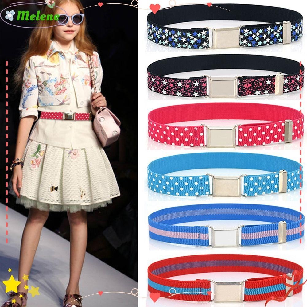 Thắt lưng thun MELENE Co giãn Unisex Dây thắt lưng trẻ em