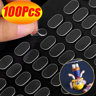 100 Miếng Dán Dính Hai Mặt - Keo Nano Cố Định Chống Rơi - Cho Hộp Mù Đế Chân Búp Bê Bubble Mart - Miếng Dán Keo Cố Định Siêu Mạnh - Miếng Dán Liền Mạch - Dụng Cụ Thủ Công DIY