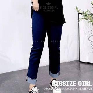 quần jean Bigsize quần denim quần ống đứng co giãn nữ lưng cao cạp cao mùa hè Phong cách Hàn Quốc Thời Trang sang chảnh cá tính xinh đẹp quảng châu cao cấp
