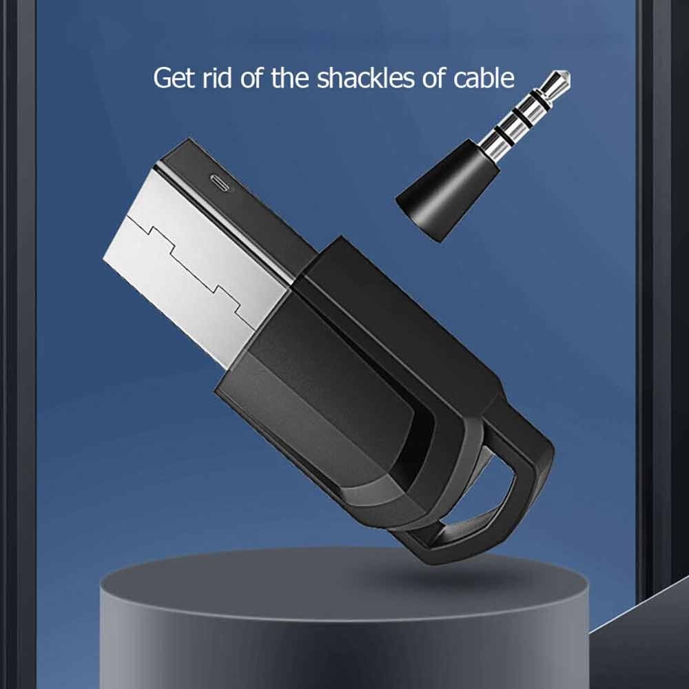 Wireless Headset Receiver USB Dongle Audio Adapter For PS5 PS4 Game Console