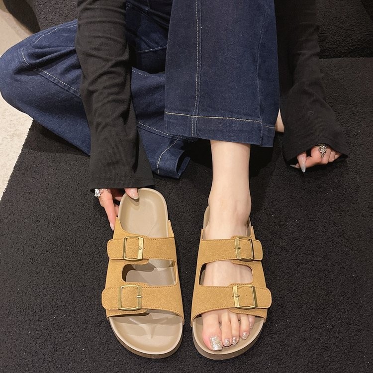 Size 35-45 Thời Trang Hàn Quốc Y2K Retro Dép Nữ Đế Dày Phong Cách Ngoài Trời Chống Trơn Trượt Nhẹ Kỳ Nghỉ Màu Sắc Phù Hợp Với Mặc Bên Ngoài Đế Mềm Lười Một Chân Bàn Đạp Birken Dép St | BigBuy360 - bigbuy360.vn