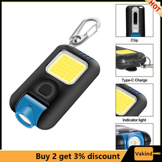 Khuyến mãi thanh lý! Mini Led Móc Khóa Đèn Pin Usb Đa Năng Sạc Cob Đèn Làm Việc Khẩn Cấp Ngoài Trời