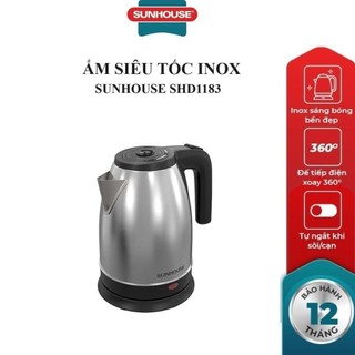 Ấm siêu tốc inox 1.8l sunhouse shd1183