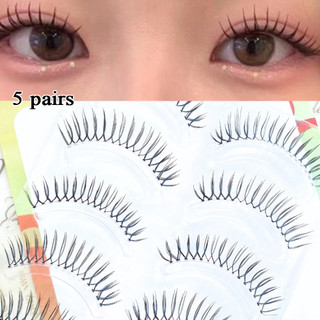 Lông Mi Trong Suốt Hình Chữ U 5 Đôi Làm Đẹp Giả Mi Nối Dài Mỹ Phẩm Tự Nhiên Wispy Tự Nhiên Có Thể Tái Sử Dụng Mắt Truyện Tranh Trang Điểm Hàn Quốc