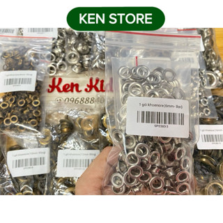 1 gói Khoen ore ( mắt cáo ) bọc lỗ kèm long đền - đóng bạt, da, vải - (4mm - 16mm) KEN STORE