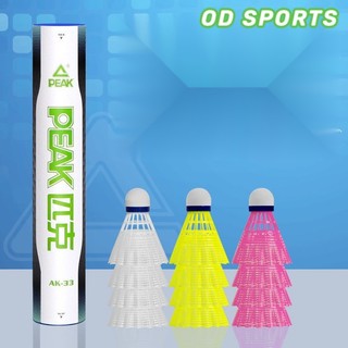 PEAK 6 chiếc 12 chiếc Gói cầu lông Nylon Huấn luyện cầu lông bằng nhựa bền không dễ vỡ