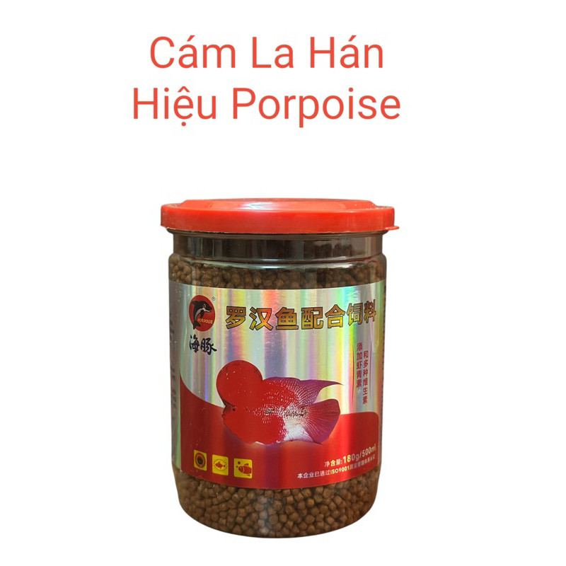 Mô tả: Cám cá la hán 180gr thức ăn lên đầu lên màu cho cá la hán01