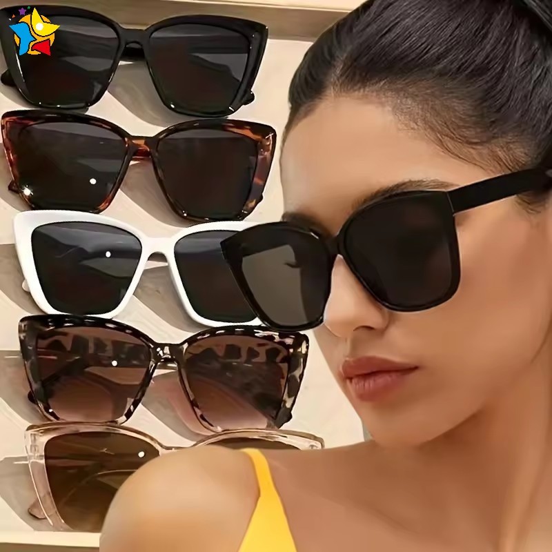 Vintage Cat Eye Leopard Sunglasses Women Square Frame UV400 Sun Glasses Driving Shades Eyewear