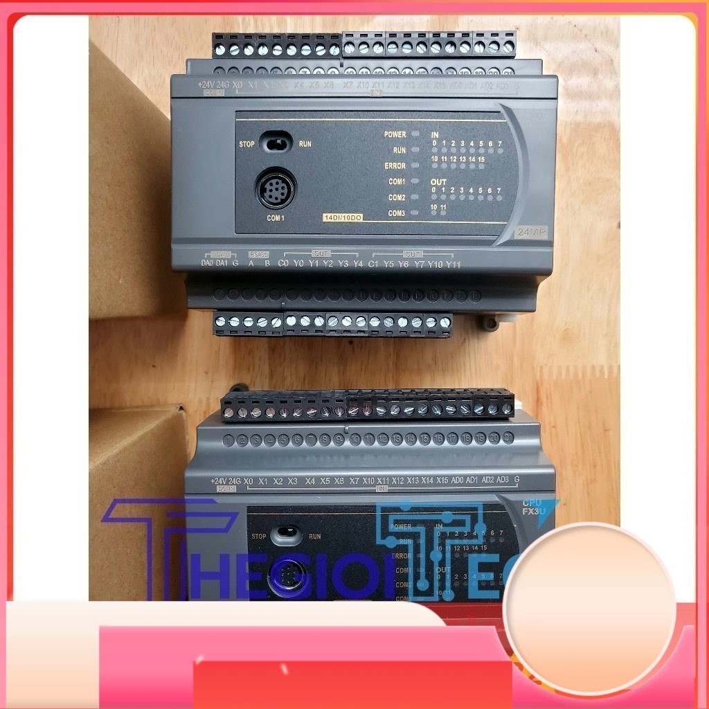 Board PLC Mitsubishi FX3U-24MR/MT, FX3U-20MR/MT/MRT | Điều Khiển Công Nghiệp | 6ADC/2DAC, Modbus RTU