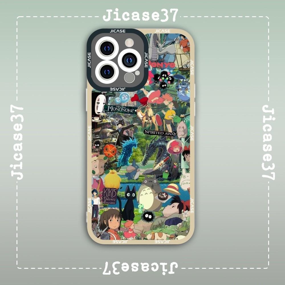 Ốp lưng iPhone Cạnh Vuông Samsung Xiaomi Oppo Chủ đề những phim hoạt hình của Ghibli