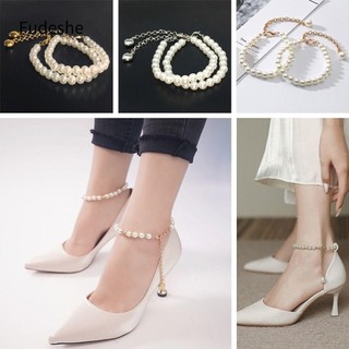 Fudeshe Xích Đeo Mắt Cá Chân Gắn Giày Cao Gót Có Thể Điều Chỉnh Trang Trí Hình Giày Cao Gót