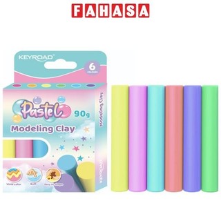 Hộp đất nặn modeling clay 6 màu pastel 90g - keyroad kr972430-md