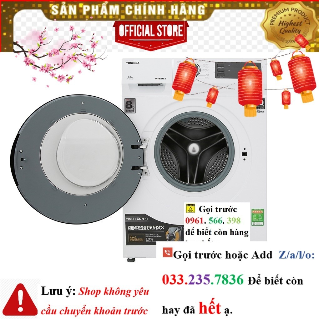 TW-BH95S2V(WK)     TW-BH95S2V Máy giặt Toshiba Inverter 8.5 Kg TW-BH95S2V WK <NEw<