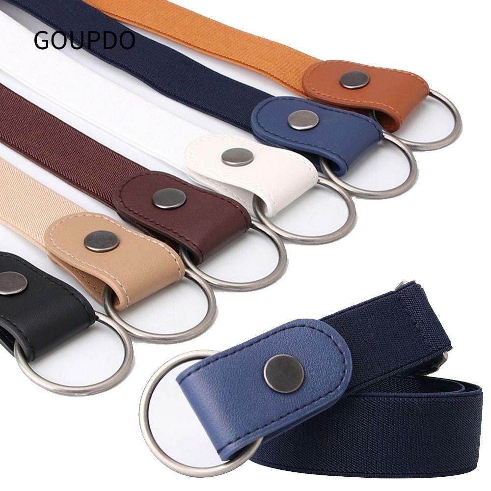 GOUPDO Thắt lưng vô hình không khóa dành cho nữ Dây thun mỏng thông thường